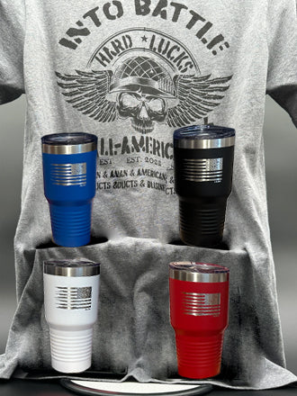 Hard Lucks 30 oz. Metal Flag Tumbler by Polar Camel™